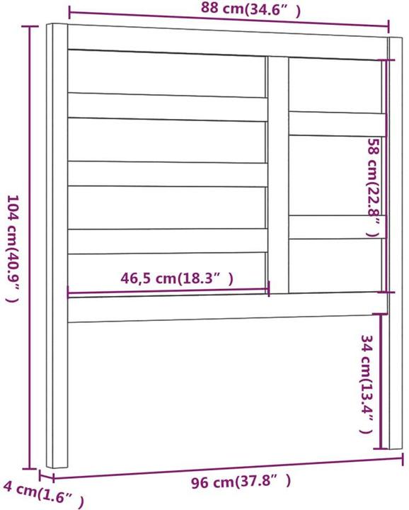 Produktbild vidaXL Edan (96 x 4 x 104 cm)