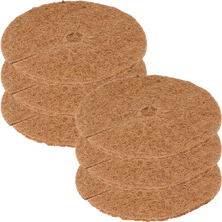 ProGarden Frostschutz-Kokosmatten für Topfpflanzen, rund, Ø 25 cm, 6er-Set