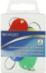 Actual product image Westcott 4 key rings, assorted colours