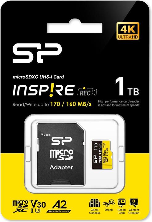 Produktbild Silicon Power microSDXC 1TB A2 + USB-C 3.2 Gen Card Reader (1000 GB, microSDXC, UHS-I)