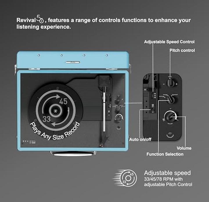 Actual product image Mixx Revival 55 stereo vinyl turntable (Manual)