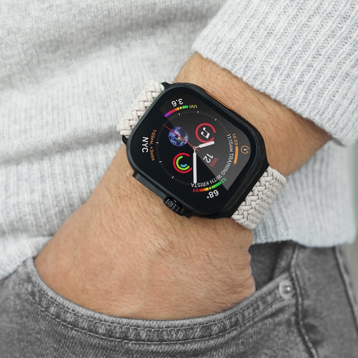 Produktbild Vonmählen Woven Loop 42 | 44 | 45 | 49mm One Size - Cream Black (Nylon, Apple Watch)