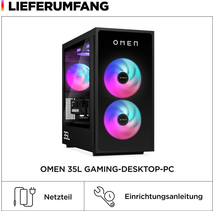 Produktbild HP OMEN by OMEN GT16-0676ng (B9EV3EA), weiss (Intel Core Ultra 7 265F, 4 GB, 1000 GB, GeForce RTX 5070)