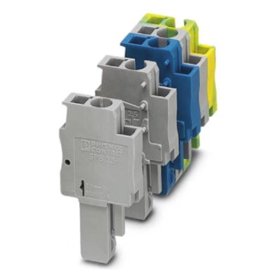 Phoenix Contact Verde/Giallo Connettore Spb 2,5/ 1-R Gnye - 50 Pz., Cavo + Spina Elettrica,