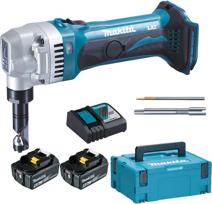 Makita 18V Battery Nibbler DJN161RTJ 1.6mm with 2x Battery 5.0Ah