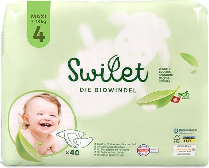Swilet Die Biowindel (Gr. 4, Monatsbox, 240 Stück)