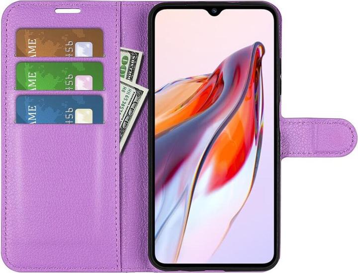 Actual product image Cover-Discount Xiaomi Redmi 12C - Leather Case Cover purple (Xiaomi Redmi 12C)