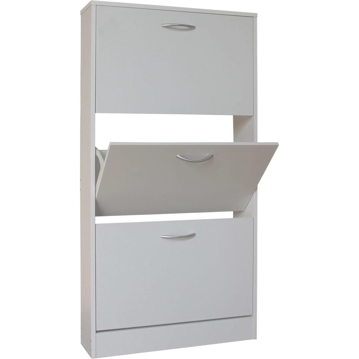 HTI-Living, Schuhschrank, Schuhschrank Weiss Thekla (59 x 115 x 17 cm)