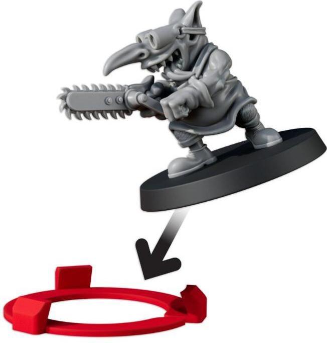 Actual product image Tabletop-Art Accessories Squad Marker - 40 mm Light Green 5 parts (Plastic)