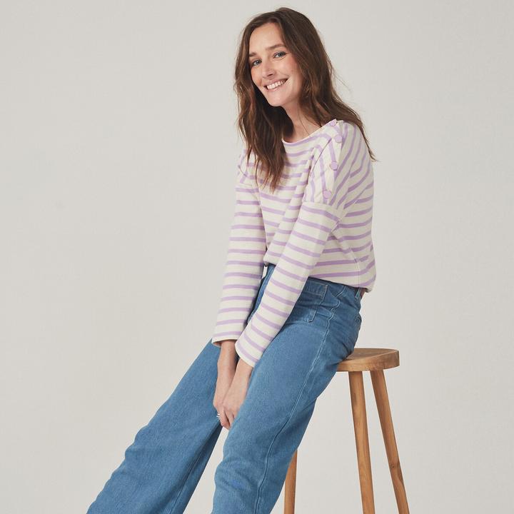 Produktbild La Redoute Collections Ringelshirt Signature AIMIE mit lockerer Schnittform (S)