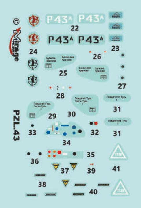Actual product image Mirage Hobby PZL.43 A 'CHAYKA' Bulgarian Air Force 1941-1944