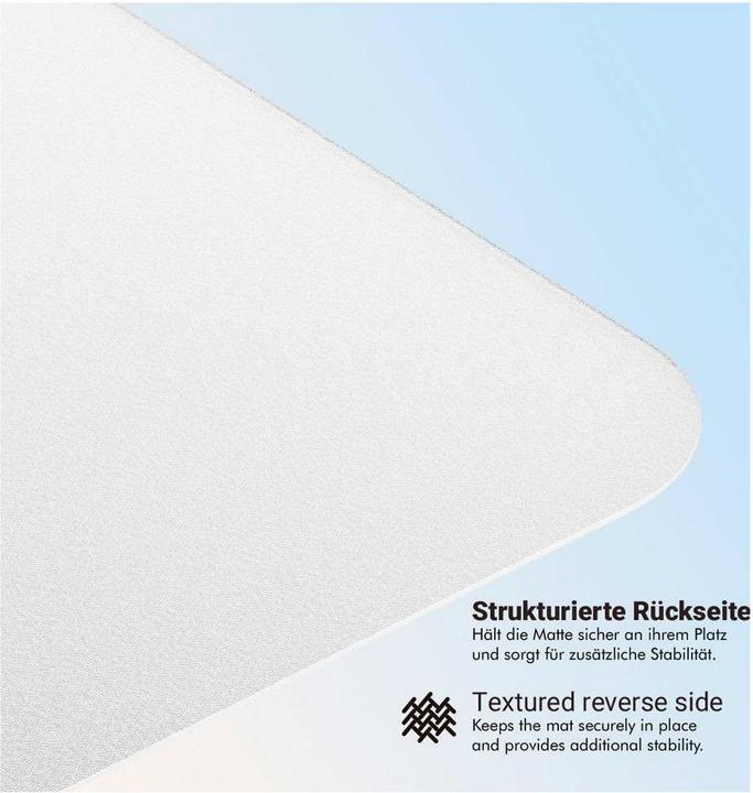 Produktbild LogiLink Bodenschutzmatte, 120x90x0,2 cm, wasserresistent, glänzende Oberfläche, transparent (120 x 90 cm)