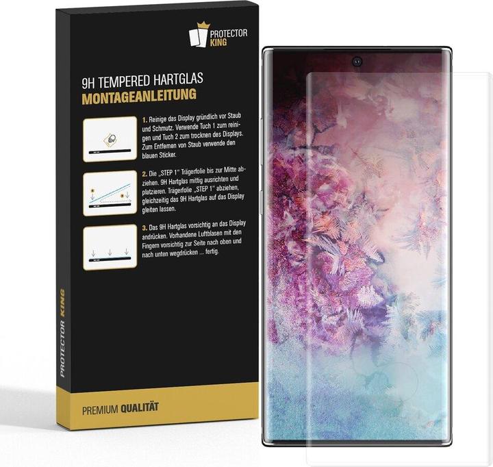 Actual product image Protectorking 6x real tempered 9H armoured glass 3D CLEAR (6 pcs., Samsung Galaxy Note 10 Plus)