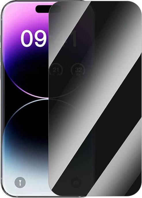 Actual product image Baseus Superior iPhone 14 Pro Max privacy tempered glass (1 pcs., Apple iPhone 14 Pro Max)