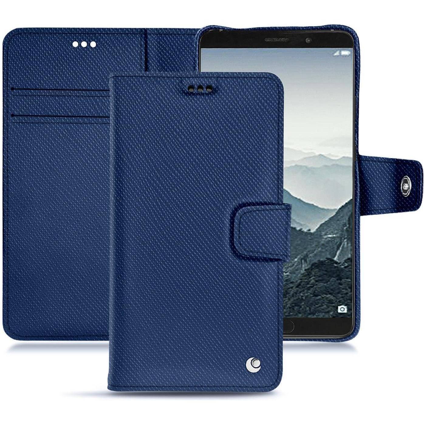 Noreve Lederschutzhülle Wallet (Huawei Mate 10), Smartphone Hülle, Blau