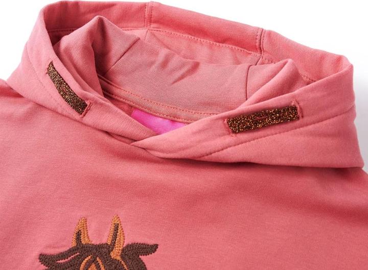 Immagine prodotto VidaXL Maglia con cappuccio per bambini rosa antico 128,Materiale: 95 % cotone (128)