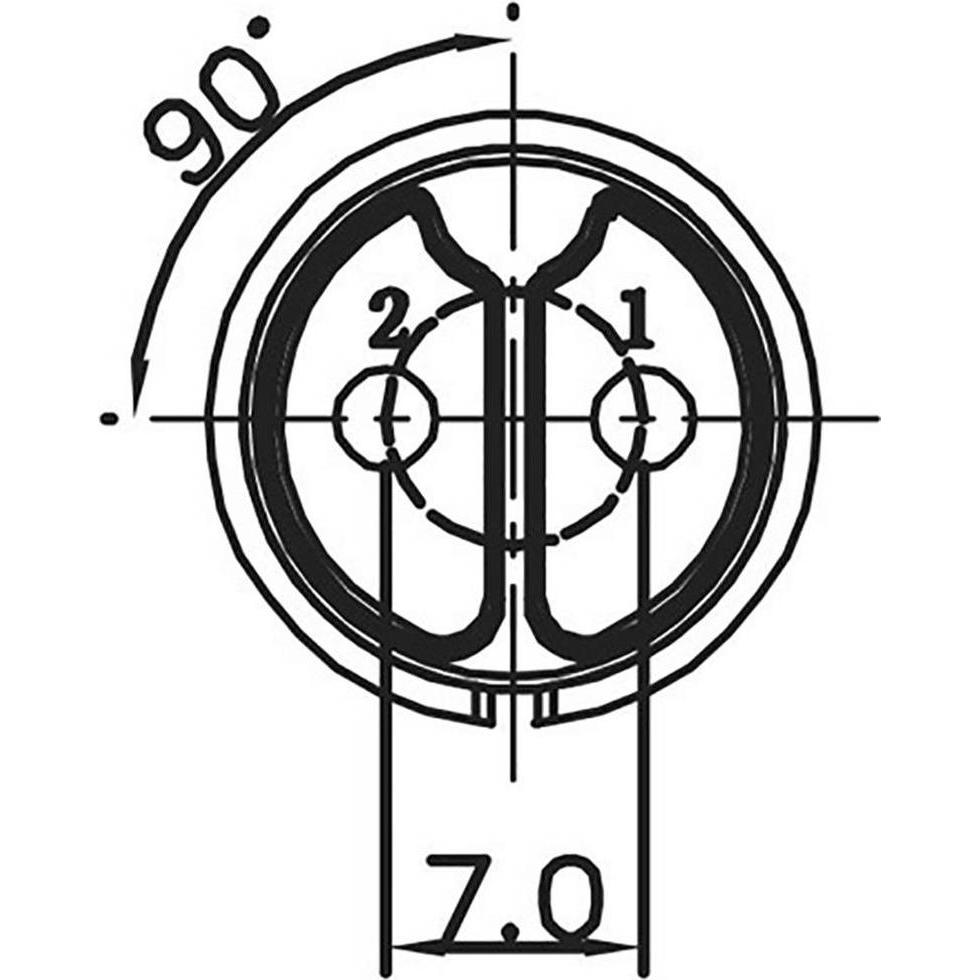 Thumbnail - Lumberg 0252 02 Rundsteckverbinder Stecker, gerade Gesamtpolzahl: 2 1 St., Elektronikkabel + Stecker, Schwarz