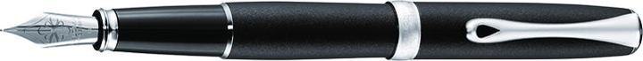 Actual product image Diplomat Fountain pen Excellence A2 lapis black matt chrome F (Black/Chrome, Matt Black, matt chrome, 1x)