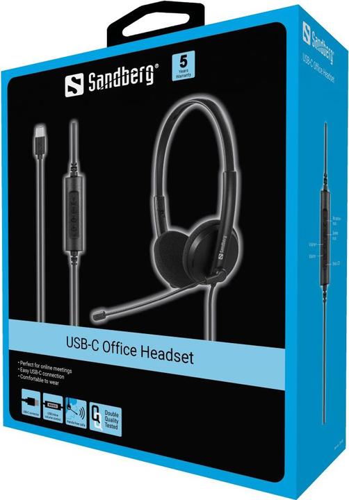 Actual product image Sandberg USB-C office headset (Cable, USB-C)