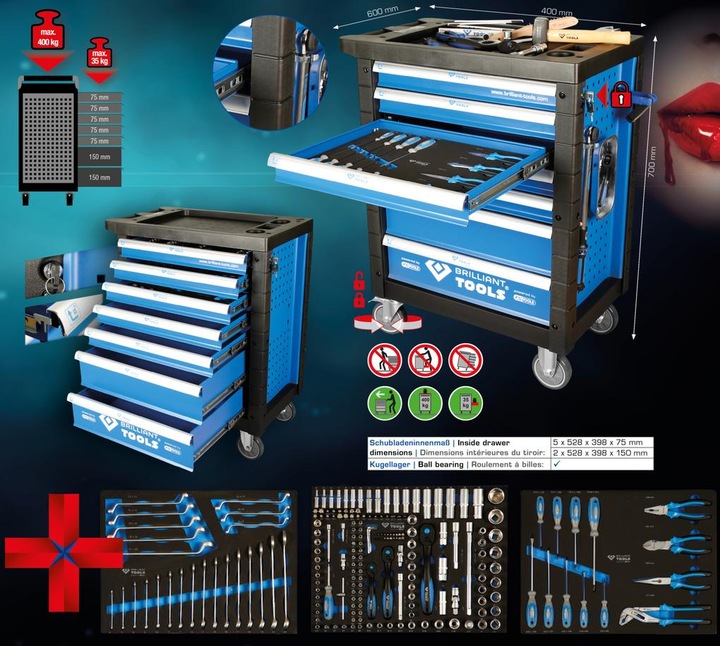 Produktbild Brilliant Tools Werkstattwagen (1 x)