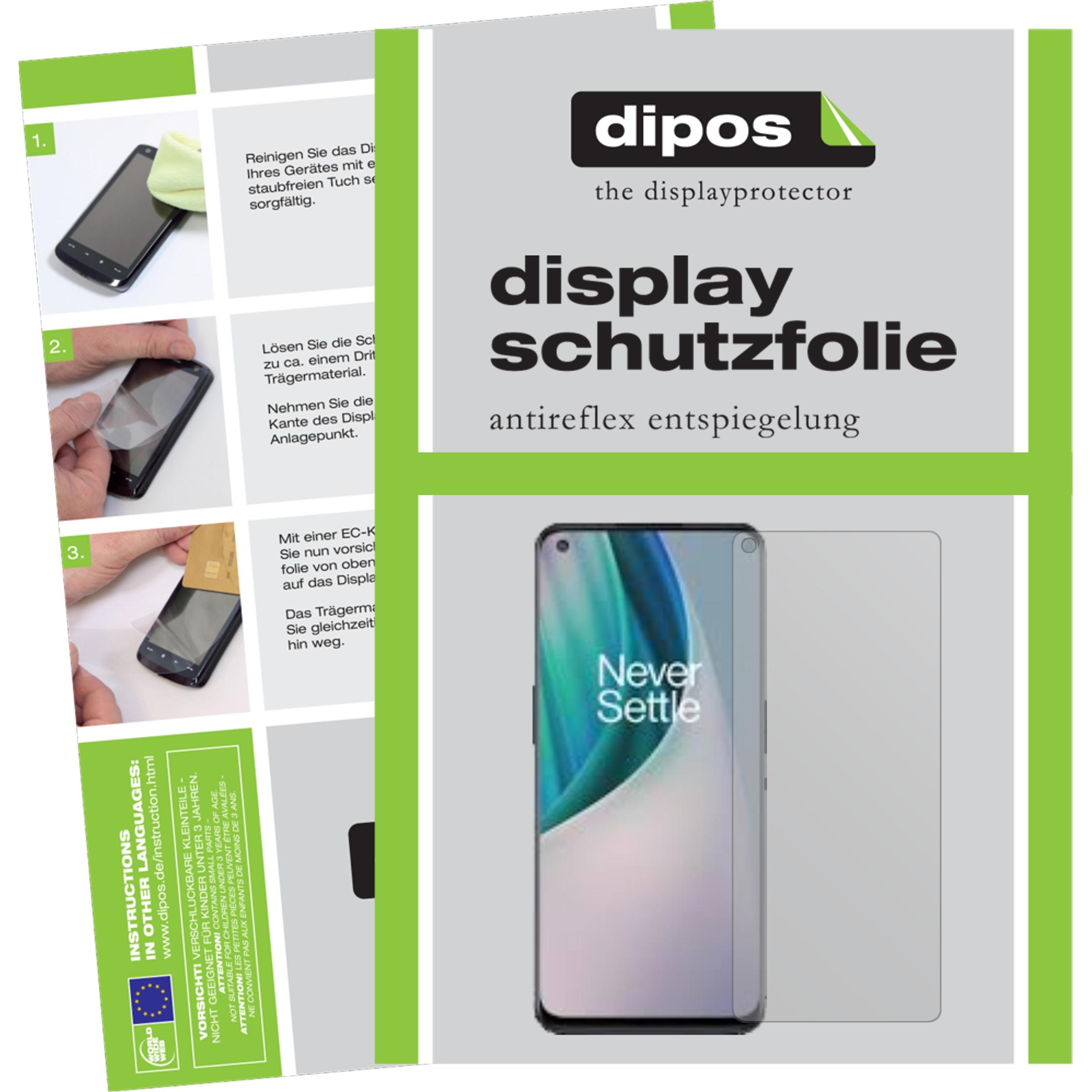 Dipos Displayschutzfolie Antireflex (2 Stück, OnePlus Nord N100), Smartphone Schutzfolie, Transparent