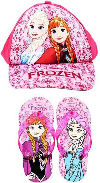 Disney Forzen girls set baseball cap and flip flops (33, 33.5, 34)