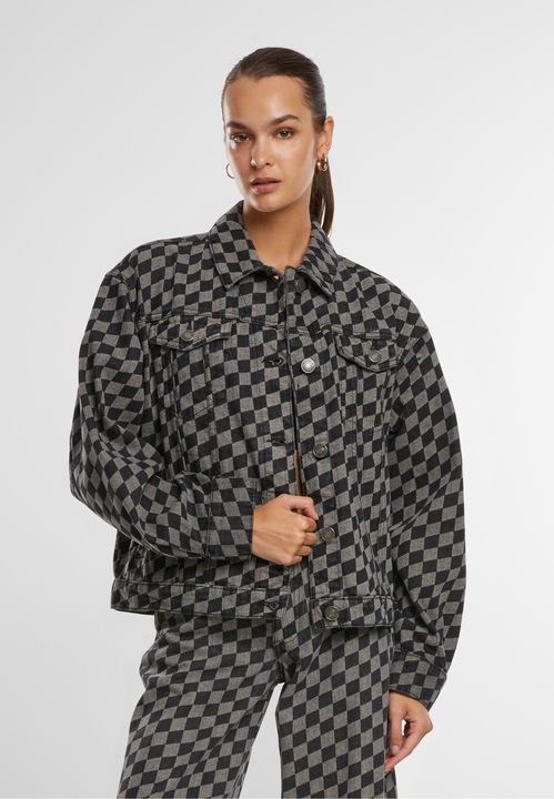 Produktbild Urban Classics Ladies 80‘s Oversized Laser Printed Denim Jacket - 166871 (L)