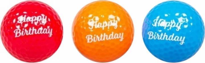 Legend 3er-Set Golfbälle mit Fantasiedruck happy birthday