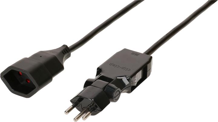 Actual product image Max Hauri Extension cable 3 m T13 - T12 clip-clap, black (3 m, Type 12)