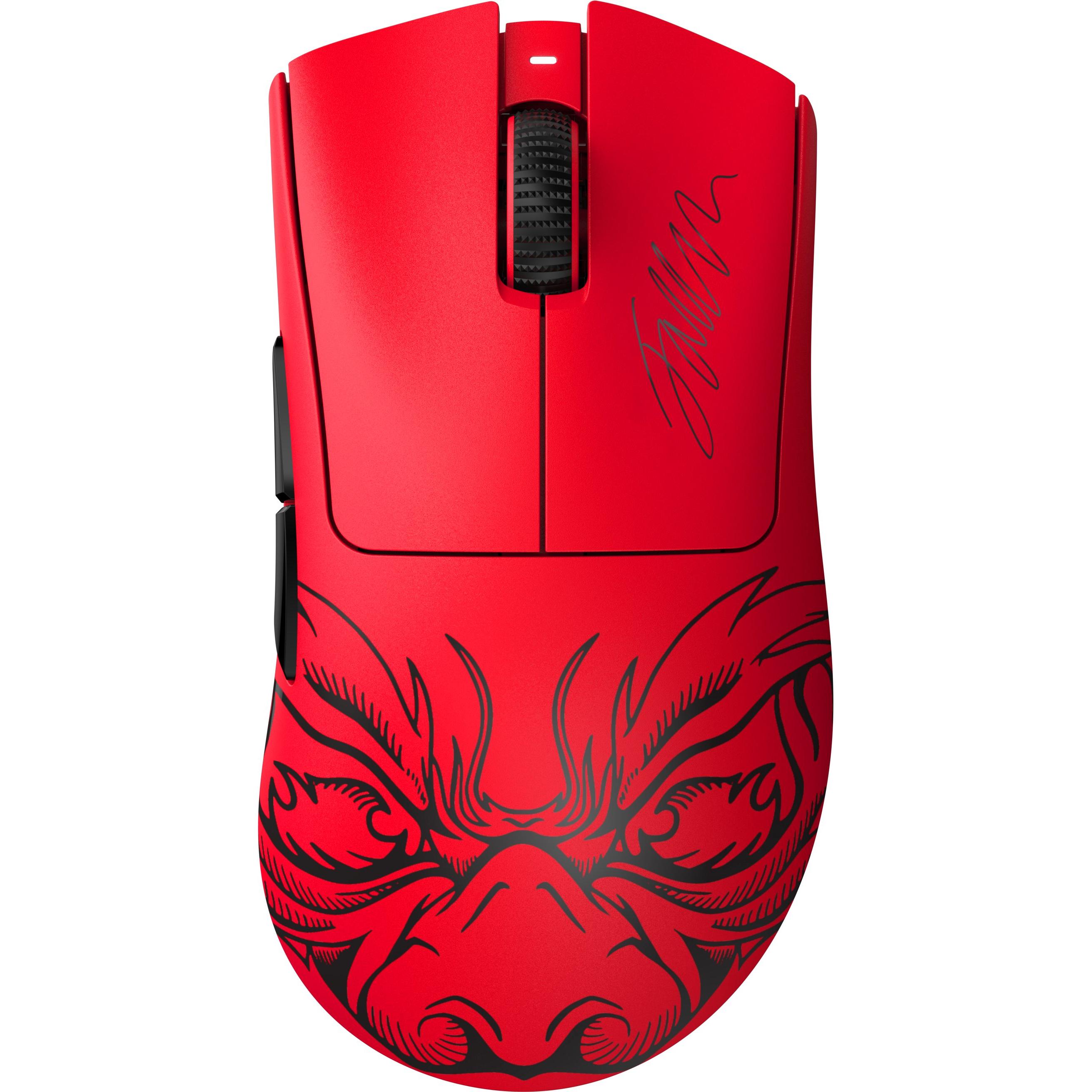 Razer Deathadder V3 Pro Faker Edition (Kabelgebunden, Kabellos), Maus, Schwarz, Rot