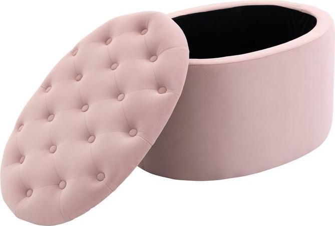 Actual product image Swisshandel24 Bench Upholstered bench with storage space Chest bench Oval shape Hallway Bedroom Living room (71 cm)