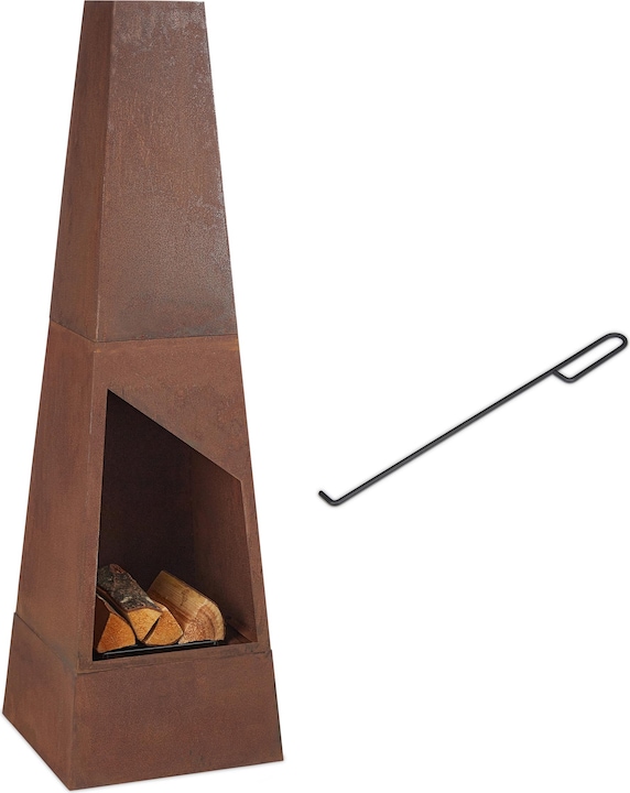 Actual product image Relaxdays Fireplace garden