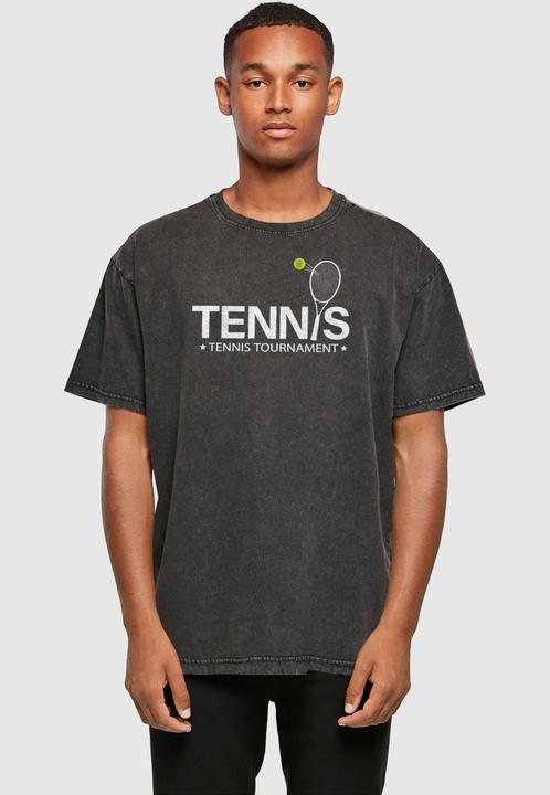 Produktbild Merchcode Tennis Racket Acid Washed Oversized Tee - 113027 (XL)