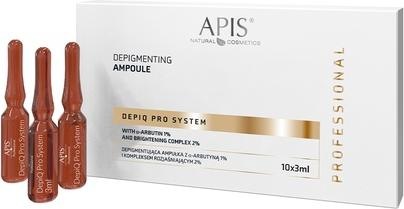 Apis Natural Cosmetics Apis Depiq Pro System Depigmenting Ampoule With A-Arbutin 1% And Brightening Complex 2% 10X3Ml (10 ml)