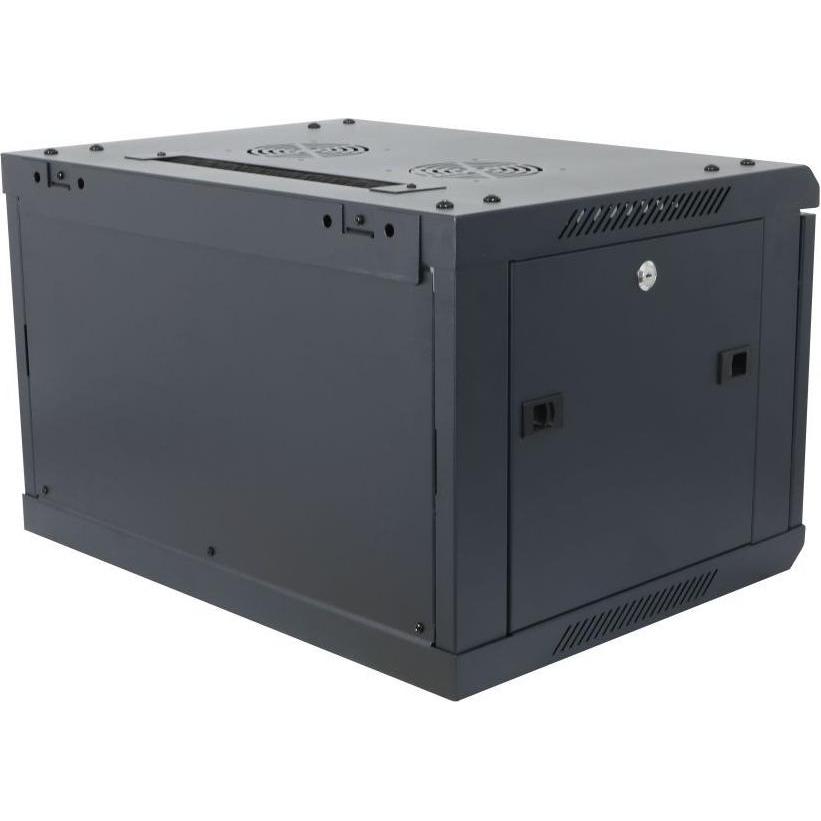 Allnet 19 Wandgehäuse 18HE B600 / T450mm 1-teilig *schwarz* SMA-Serie (10.86 HE, 19 Zoll Rack), Serverschrank, Schwarz