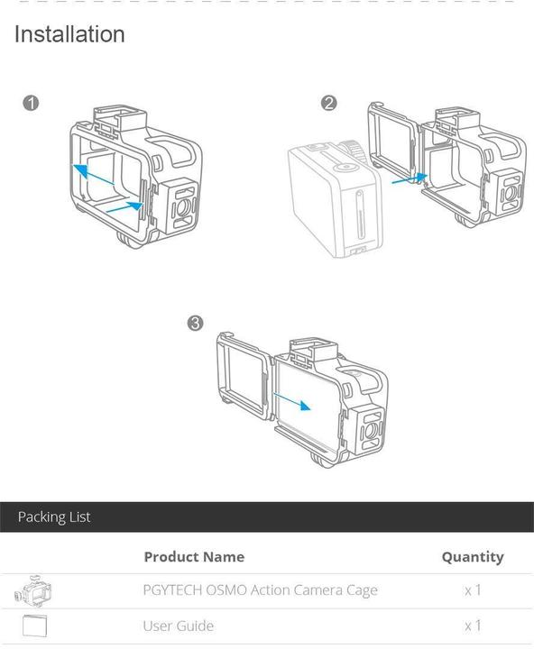 Produktbild Pgytech Osmo Action Cage Rahmen