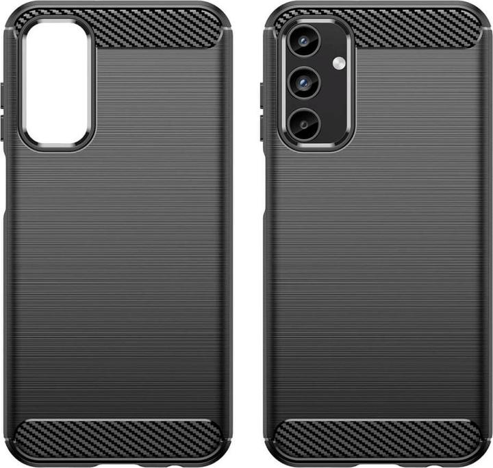 Produktbild Cover-Discount Galaxy A15 - Metall Carbon Look Hülle schwarz (Samsung Galaxy A15)