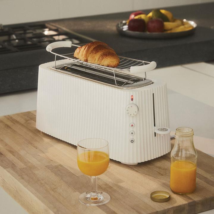 Actual product image Alessi Plissé Long Toaster with Bread Roll Attachment