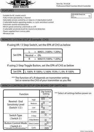 Image du produit Yeah Racing Contrôleur de treuil
