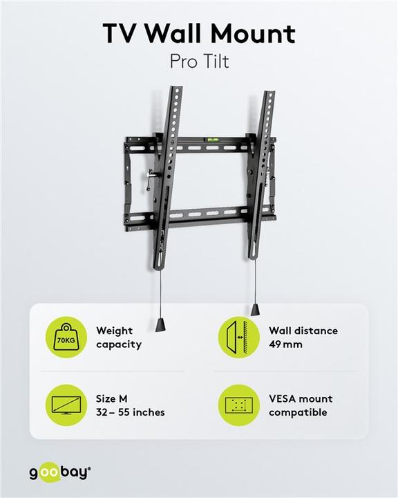 Image du produit Goobay Pro Tilt (Mur, 70 kg)
