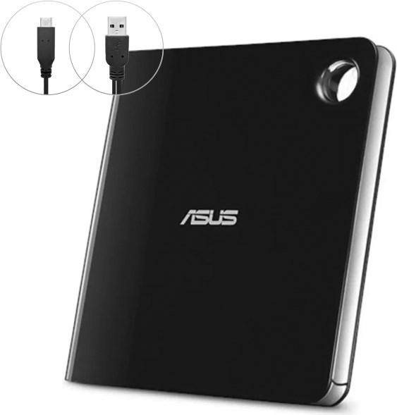 Actual product image ASUS SBW-06D5H-U BLACK USB3.1 (Blu-ray burner, Blu-ray drive, CD burner, CD drive, DVD drive, DVD writer)
