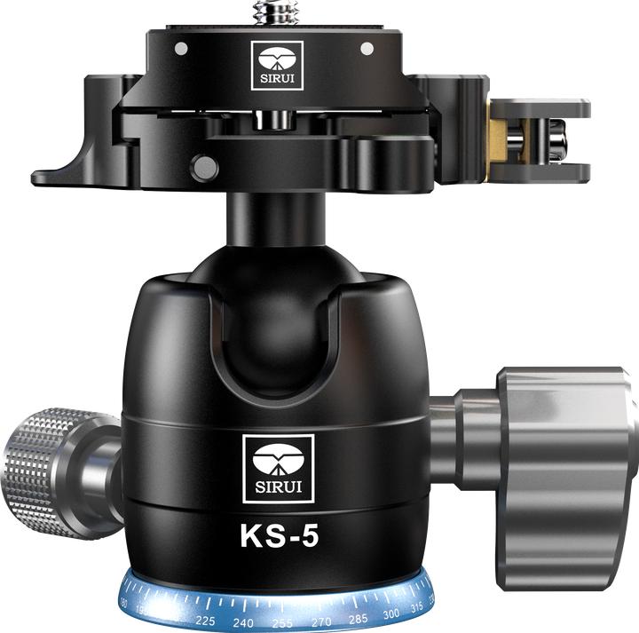 Sirui Testa a sfera KS-5 nera con sgancio rapido e piastra TY-55X (Testa sferica)