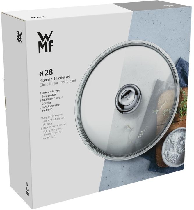 Produktbild WMF Glasdeckel Pfannendeckel 28cm Kochtopfdeckel Ersatzdeckel Metallknauf (28 cm, Metall, Glas)