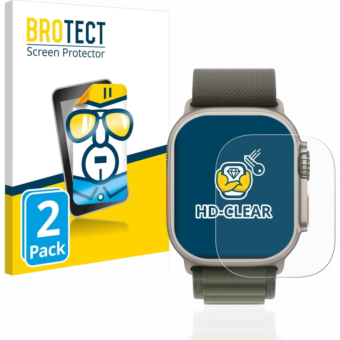 BROTECT Schutzfolie Displayschutz Klar, Smartwatch Schutzfolie, Transparent