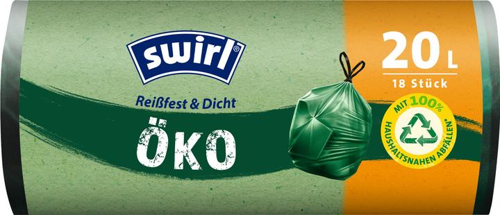 Actual product image Swirl Bin liners eco drawstring 20l 18s (18x)