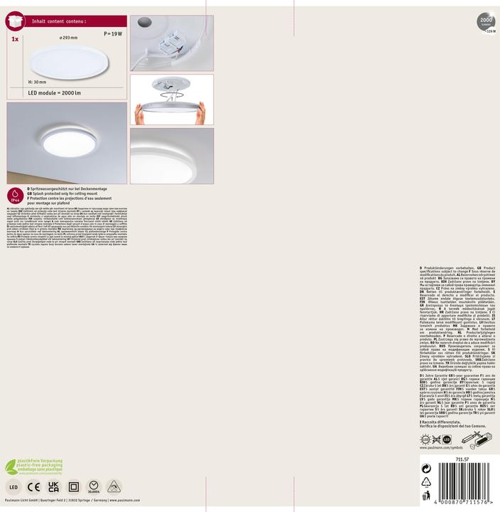 Immagine prodotto Paulmann Atria Shine Backlight (2000 lm)