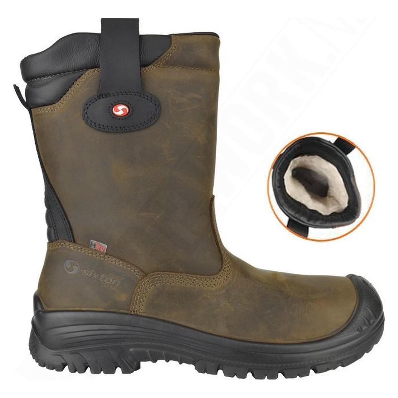 Sixton, Werkschoenen, Peak Werklaars Ranch S3 Bruin/Zwart Maat 44 (S3, 44)