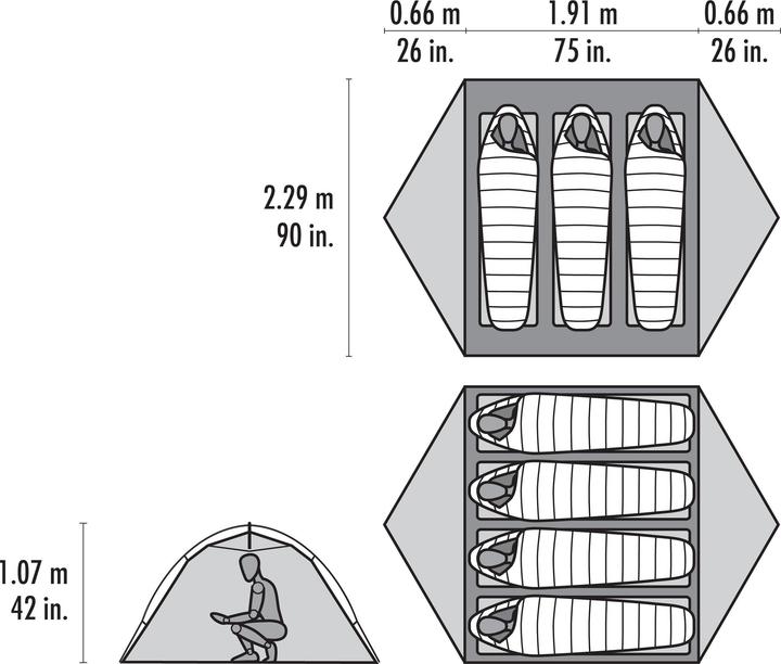 Immagine prodotto Msr Hubba Hubba HD 3 Green (Tenda a cupola, 2.20 kg, 3 persone)