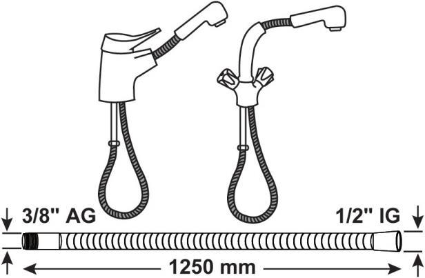 Produktbild Cornat Geschirrbrauseschlauch (125 cm)
