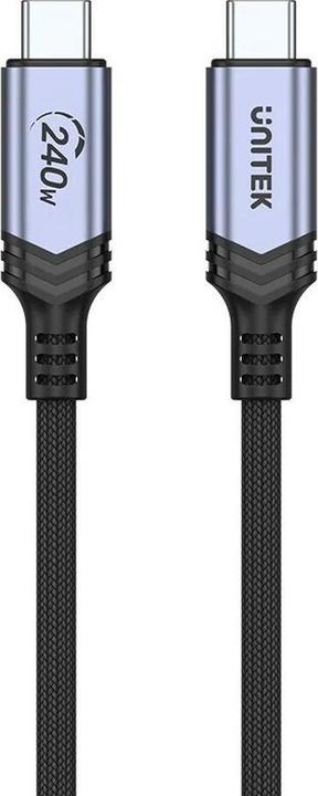 Actual product image Unitek Cable USB USB-C - USB-B 2 m Czarny (C14110GY-2M) (2 m, USB 3.2 Gen 1, 240 W)